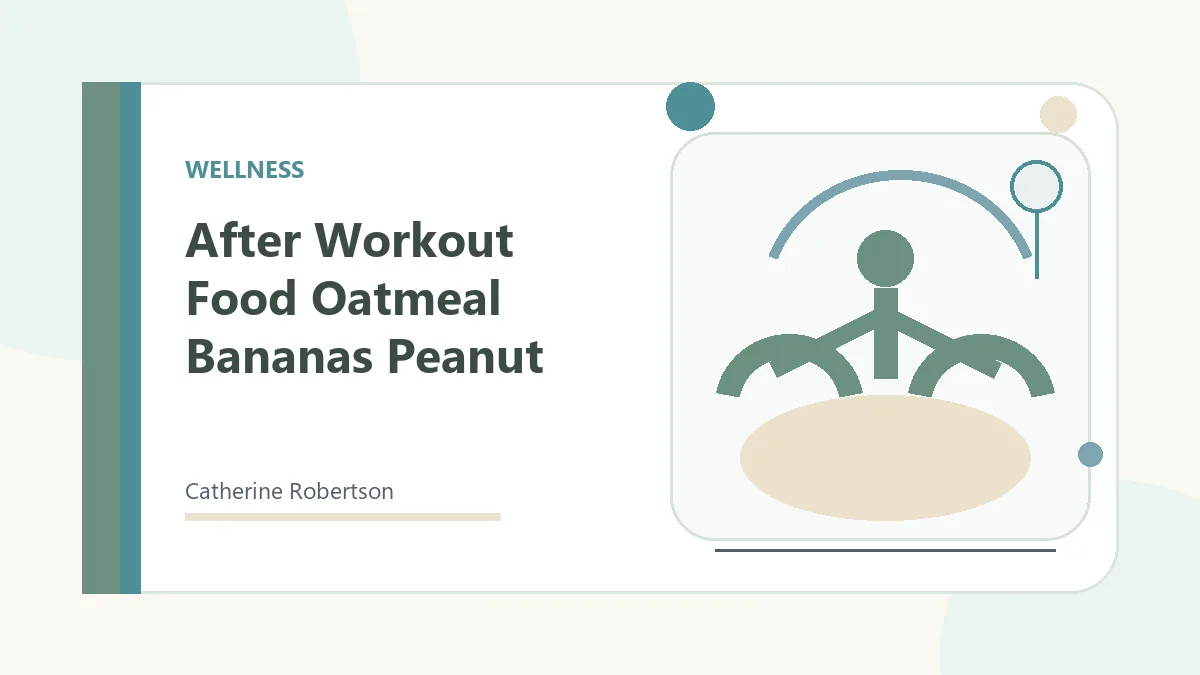 Calm stress relief wellness illustration for After Workout Food Oatmeal Bananas Peanut Butter