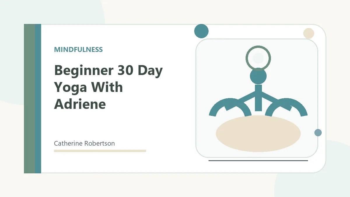 Simple meditation and mindfulness illustration for Beginner 30 Day Yoga With Adriene