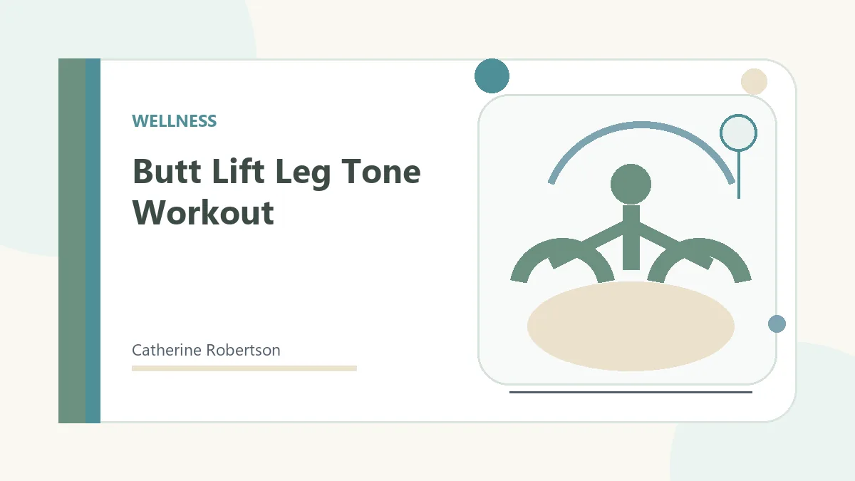 Calm stress relief wellness illustration for Butt Lift Leg Tone Workout