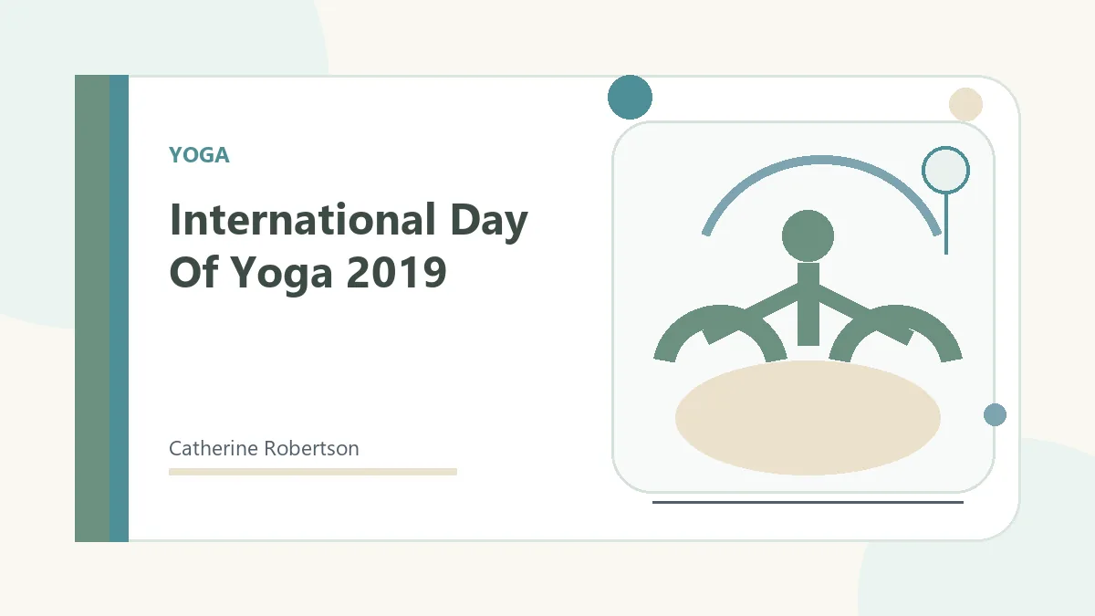 Calm stress relief wellness illustration for International Day Of Yoga 2019