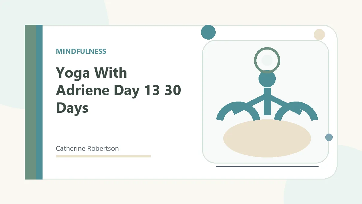 Simple meditation and mindfulness illustration for Yoga With Adriene Day 13 30 Days