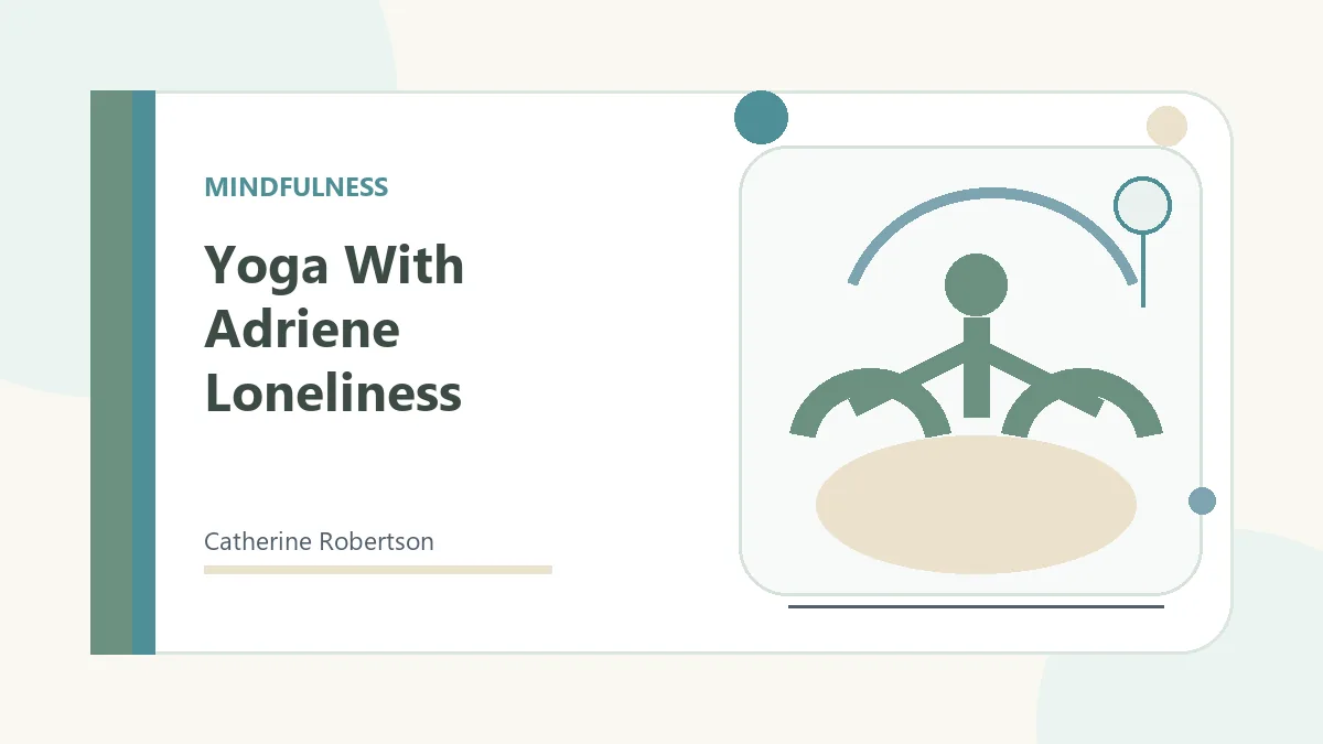 Calm stress relief wellness illustration for Yoga With Adriene Loneliness